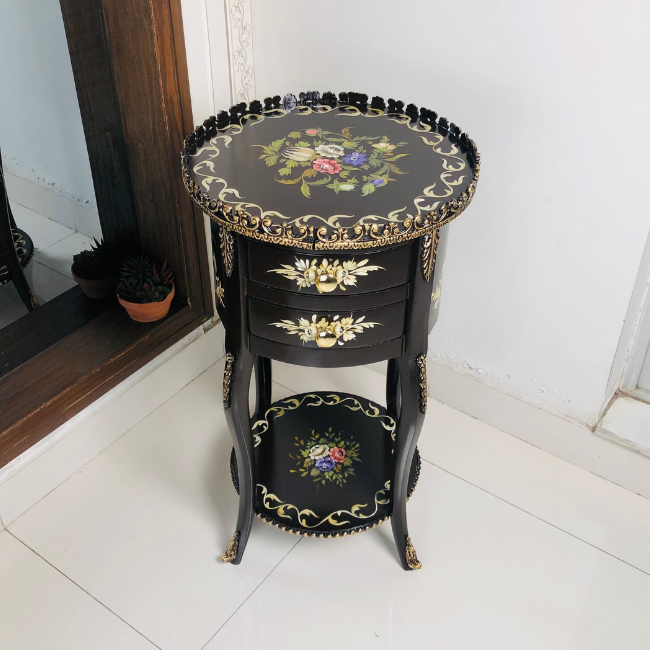 Serene Summit Round Wooden Table