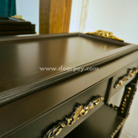 Regal Gold Accent Trolley - Removable Tray Top & Two Drawers