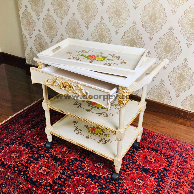 Zinnia Flow Trolley - Removable Tray Top & Drawer
