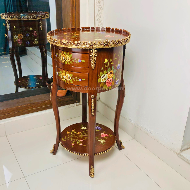 Timberline Terrace Round Wooden Table