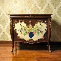 Blooming Tradition - Wooden Dresser