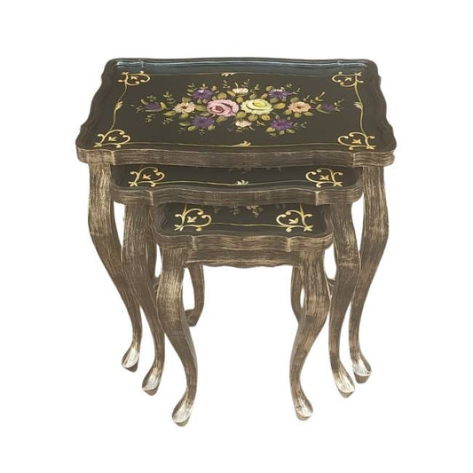 Blossom Breeze Wooden Nesting Table