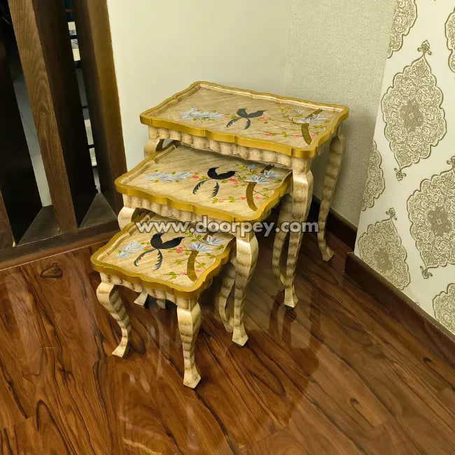 Bird Perch Wooden Nesting Table