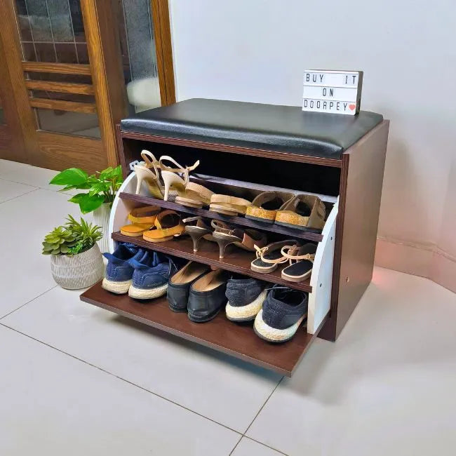 ShoeSense Compact Shoe Rack Space-Saving Flip Shoe Rack – Doorpey
