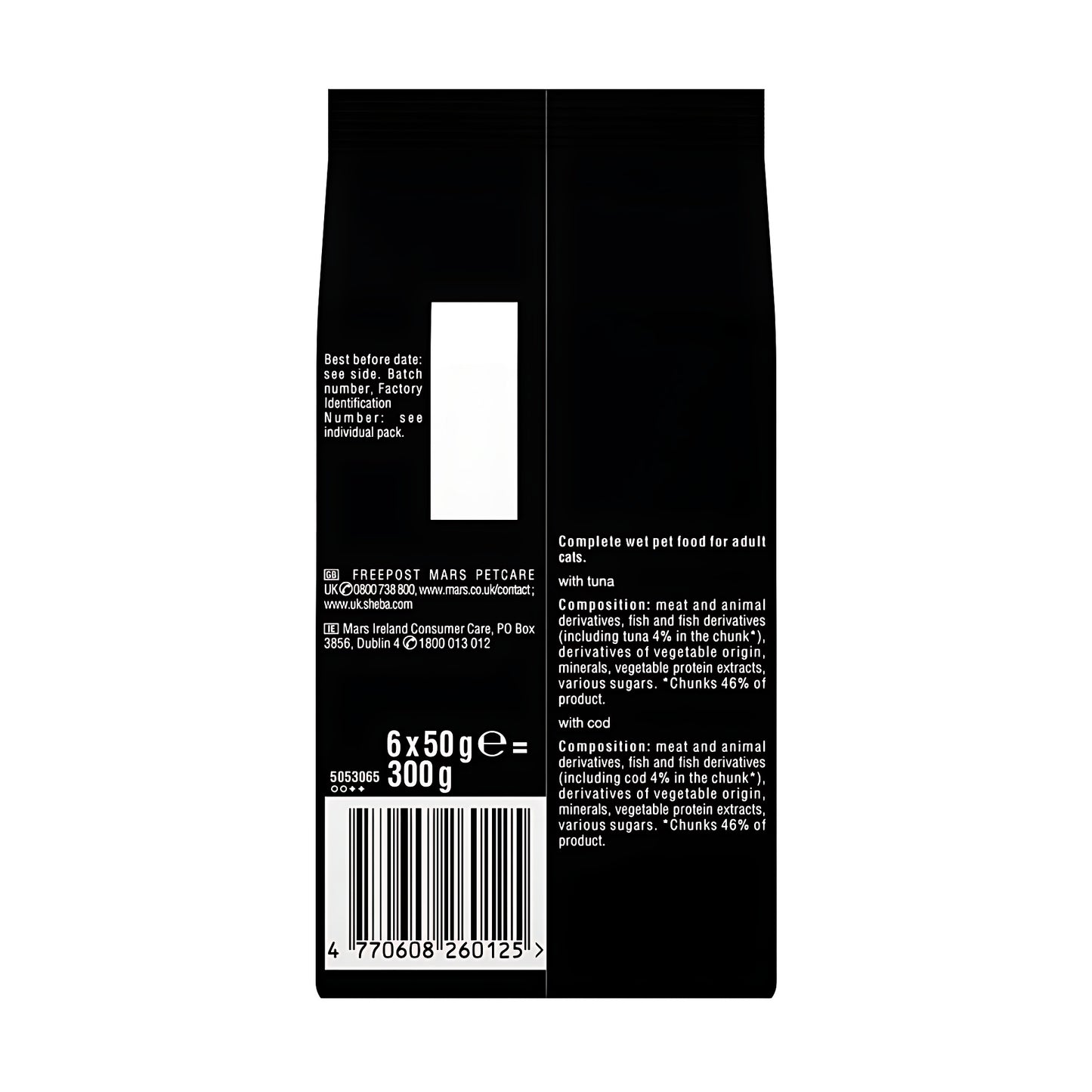 Sheba – Fresh & Fine – In Gravy – With Tuna and Cod – 1 x 6 x 50g