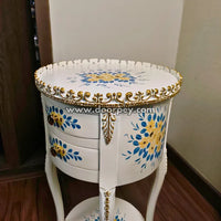Daisy Delight Wooden Table