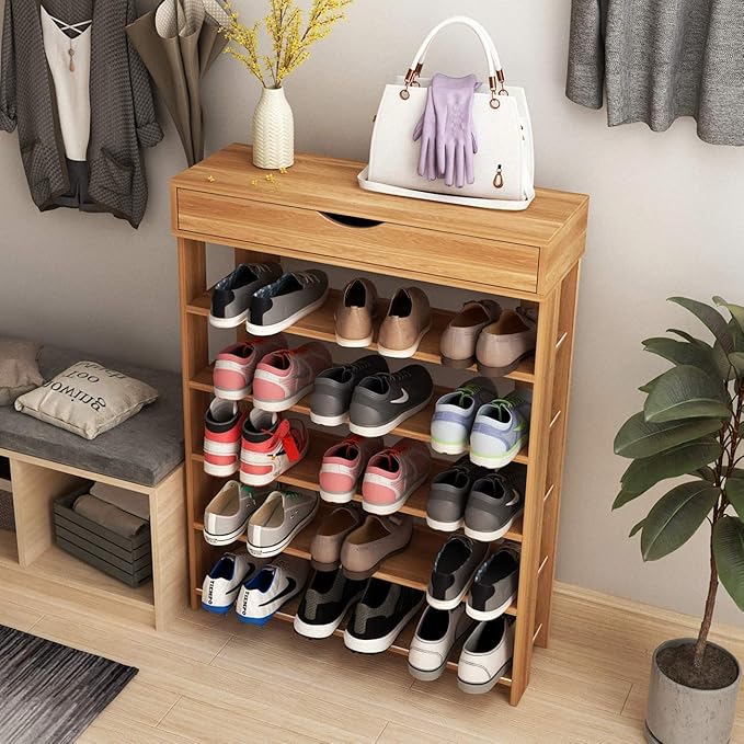Step Stacker Shoe Rack featuring 5 spacious shelves for organized storage