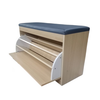 Innovative flip shoe rack with modern design and bench with foam and Rexine