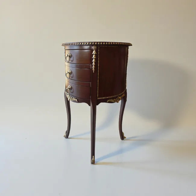 Royal Bastion side table showcasing elegant curves and premium wood finish