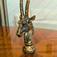 Royal Savannah Antelope Sculpture with dark antique finish decorative resin antelope for luxury home decor styling