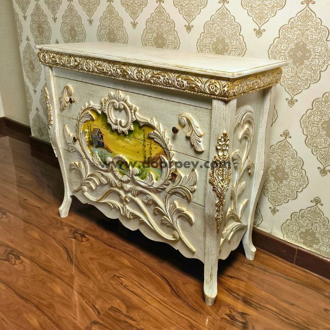 serene horizons wooden dresser with two drawers available online in Pakistan