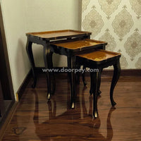 Dusky Grace Wooden Nesting Table