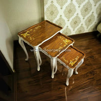 Florentine Trio Wooden Nesting Table