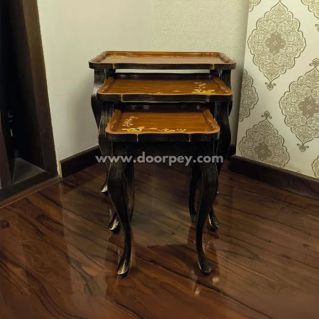 Dusky Grace Wooden Nesting Table