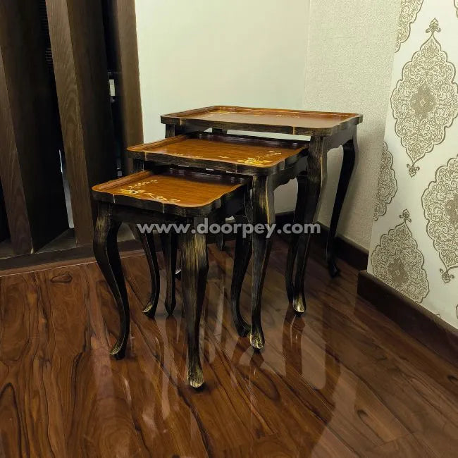 Dusky Grace Wooden Nesting Table