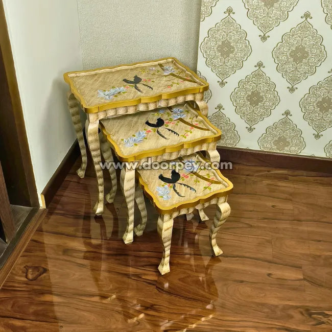 Bird Perch Wooden Nesting Table