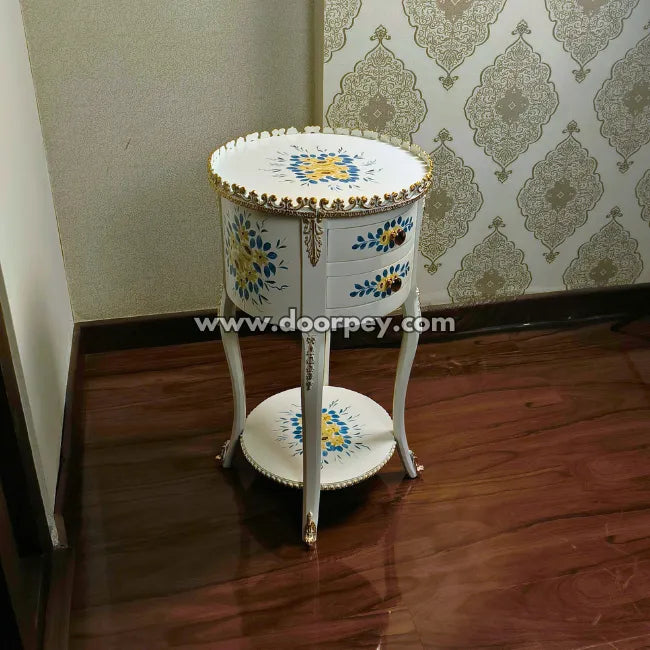 Daisy Delight Wooden Table