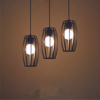 Rectangular Base 3 in 1 Drum Hanging Light