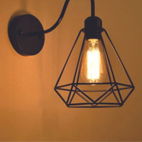 Wall Mounted Metal Diamond Cage Light cash on delivery on doorpey.com