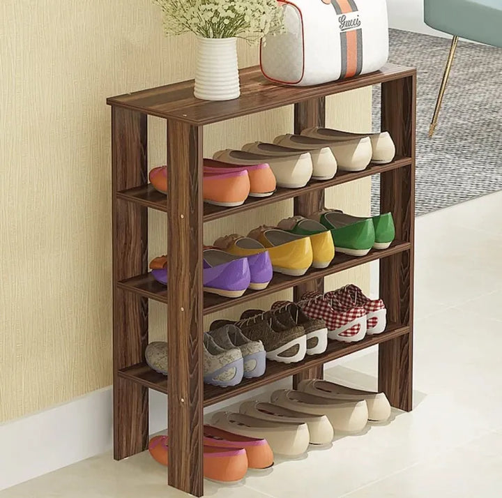StepStack 4-layer shoe rack organizer with simple and elegant structure.