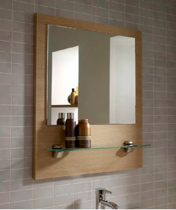Buy Sleek Bathroom Mirror with Glass Shelf online on doorpey.com Get other furniture and home decor items delivered to your door. Cash on delivery and nation-wide delivery available