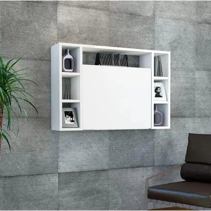 Buy FlexiSpace - Foldable Wall-Mounted Desk with Display Shelves online on doorpey.com Get other furniture and home decor items delivered to your door. Cash on delivery and nation-wide delivery available