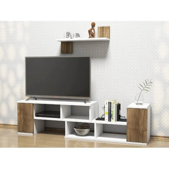 Buy SleekWood Media Wall Entertainment Unit | Modern Design online on doorpey.com Get other furniture and home decor items delivered to your door. Cash on delivery and nation-wide delivery available