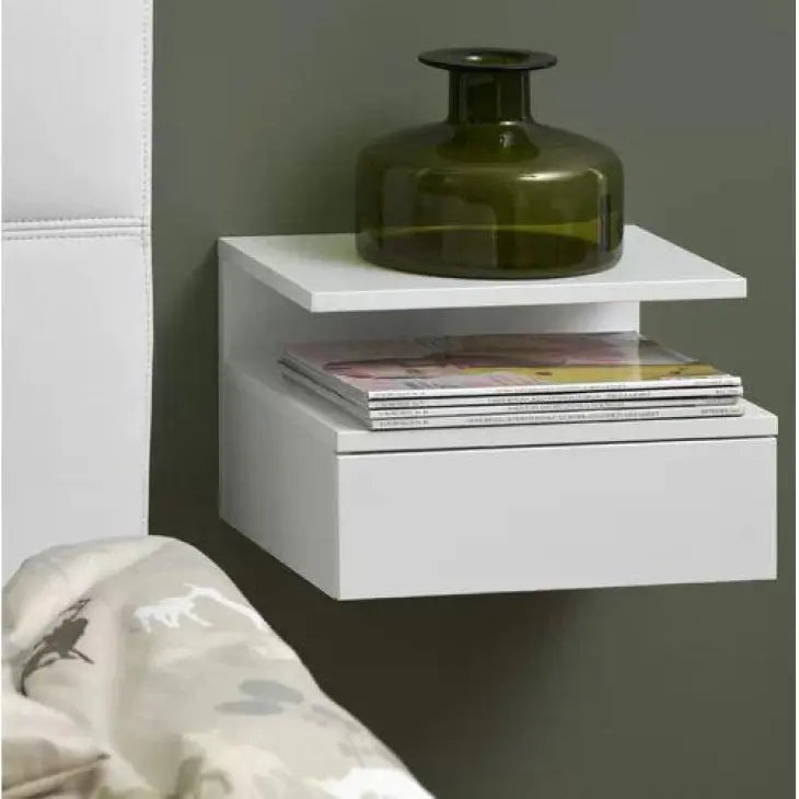 Ivy Wooden Floating Nightstand With Drawer