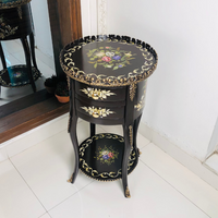Serene Summit Round Wooden Table