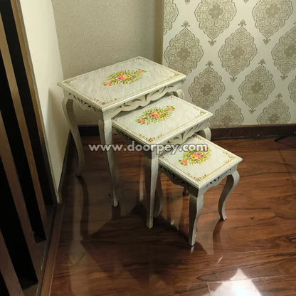 Lily Luxe Wooden Nesting Table