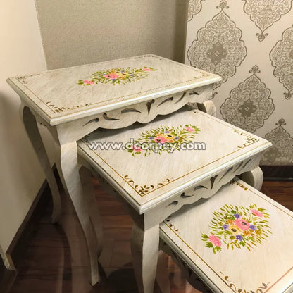 Lily Luxe Wooden Nesting Table