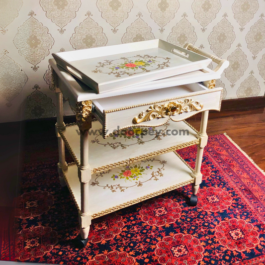 Zinnia Flow Trolley - Removable Tray Top & Drawer