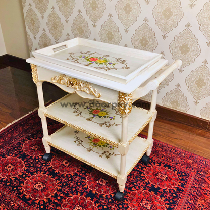 Zinnia Flow Trolley - Removable Tray Top & Drawer