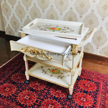 Zinnia Flow Trolley - Removable Tray Top & Drawer