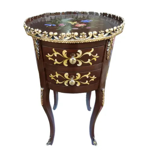 Solid Wood Kidney Table, Round Table and Accent Table available with free Cash on Delivery, home delivery nationwide. Best wooden table designs made from solid wood and adorned with metal trims, functional drawers for storage. Get the best price for wooden tables in Pakistan only on Doorpey.