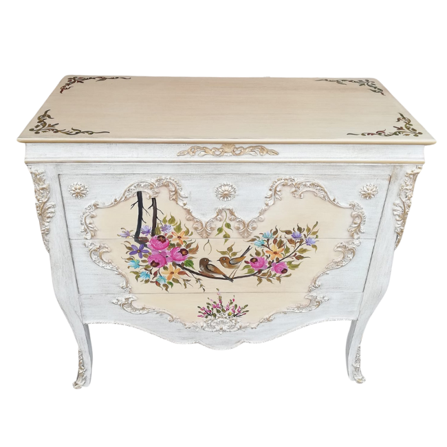 Floral Reverie - Wooden Dresser
