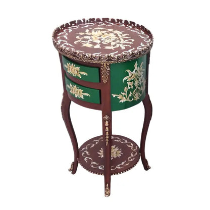 Solid Wood Kidney Table, Round Table and Accent Table available with free Cash on Delivery, home delivery nationwide. Best wooden table designs made from solid wood and adorned with metal trims, functional drawers for storage. Get the best price for wooden tables in Pakistan only on Doorpey.