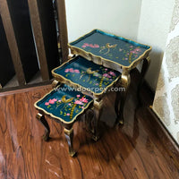 Golden Bloom Nesting Table
