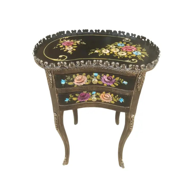 Solid Wood Kidney Table, Round Table and Accent Table available with free Cash on Delivery, home delivery nationwide. Best wooden table designs made from solid wood and adorned with metal trims, functional drawers for storage. Get the best price for wooden tables in Pakistan only on Doorpey.