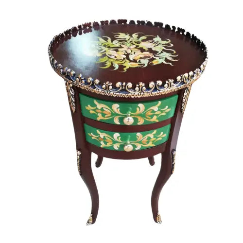 Solid Wood Kidney Table, Round Table and Accent Table available with free Cash on Delivery, home delivery nationwide. Best wooden table designs made from solid wood and adorned with metal trims, functional drawers for storage. Get the best price for wooden tables in Pakistan only on Doorpey.