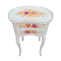 Solid Wood Kidney Table, Round Table and Accent Table available with free Cash on Delivery, home delivery nationwide. Best wooden table designs made from solid wood and adorned with metal trims, functional drawers for storage. Get the best price for wooden tables in Pakistan only on Doorpey.