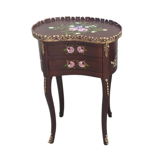 Solid Wood Kidney Table, Round Table and Accent Table available with free Cash on Delivery, home delivery nationwide. Best wooden table designs made from solid wood and adorned with metal trims, functional drawers for storage. Get the best price for wooden tables in Pakistan only on Doorpey.