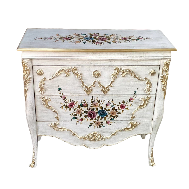 Timeless Petals - Wooden Dresser