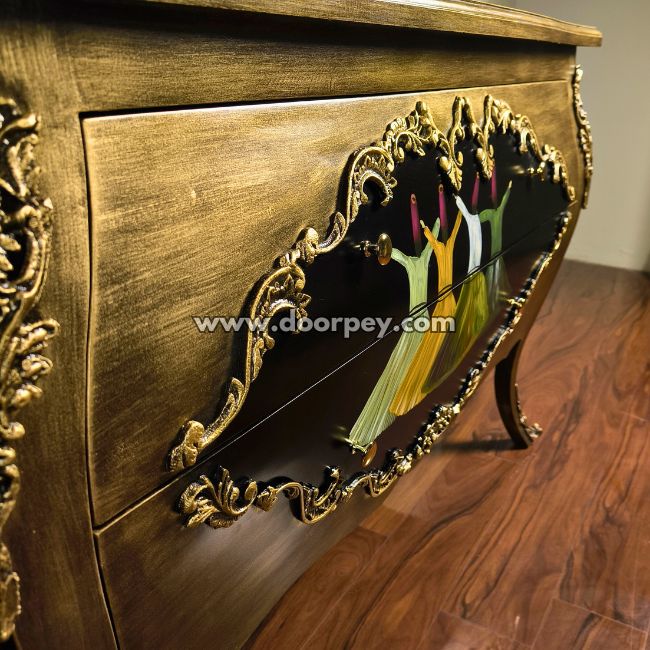 Whirling Grace - Wooden Dresser