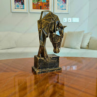 Apex Stallion resin sculpture with dark antique finish decorative horse figurine for home decor