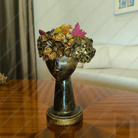 Elegant Aurora Lady Bust decorative resin sculpture with antique bronze finish for luxury home styling