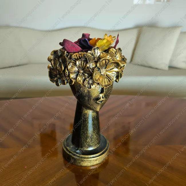 Aurora Lady Bust resin sculpture with antique bronze finish decorative bust for home decor