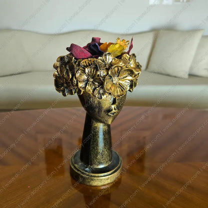 Aurora Lady Bust resin sculpture with antique bronze finish decorative bust for home decor