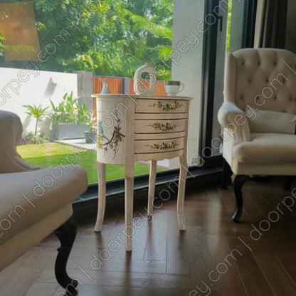 Aviary Hand Painted Wooden Table