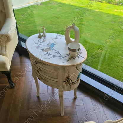 Aviary Hand Painted Wooden Table